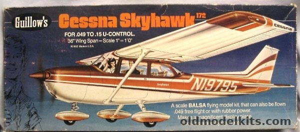 Guillows Cessna 172 Skyhawk 36 Inch Wingspan, 802 plastic model kit
